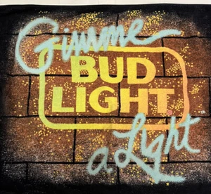 Vintage 90’s BUD LIGHT “Gimme A Light”  Beach Towel RA Briggs Anheuser-Busch - Picture 1 of 7
