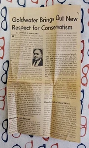 1960 Zeitungsartikel Ausschnitt Senator Barry Goldwater Konservatismus Republikaner - Bild 1 von 2