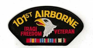 101st Airborne Iraqi Freedom Veteran Black HC Hat Patch - Picture 1 of 1