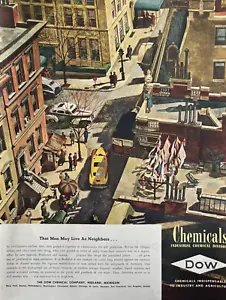 1946 Dow Industrial Chemical Division Agriculture Midland Mich Men VTG Print Ad - Picture 1 of 1