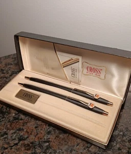Vintage Cross Classic Black Pen & Pencil Set #2501 mit Mining Company NERCO Logo - Bild 1 von 5