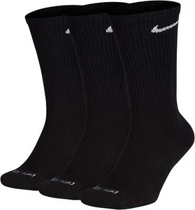 Nike 288229 Everyday Plus Cushion Crew Sock (3 pair) (Black, Medium) - Picture 1 of 6