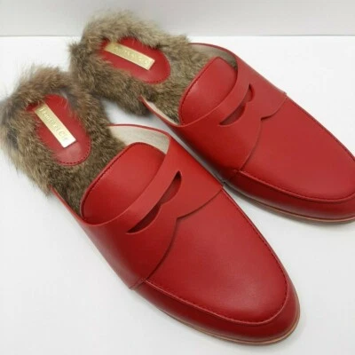 Lápiz labial rojo Louise et Cie Lo Dugan II genuino de piel de conejo talla 8,5 Foto 1 de 4