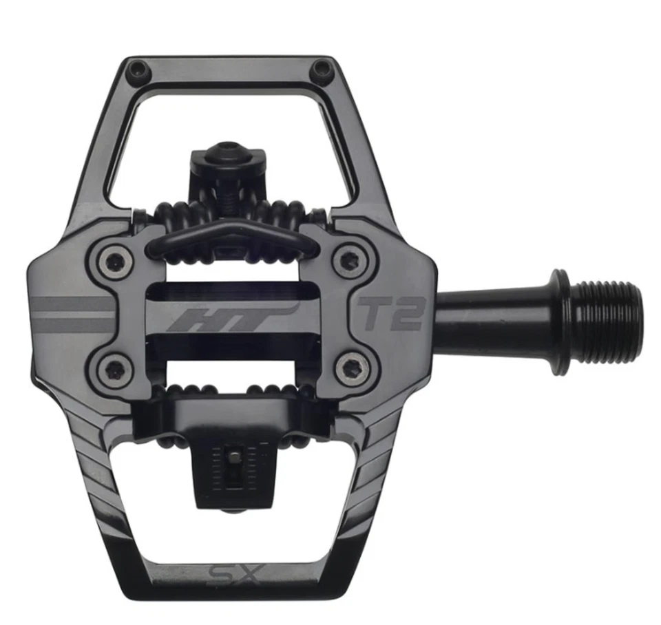 HT Components, T2-SX BMX-SX, Pedals Spindle: Cr-Mo, 9/16'', Stealth Black - Image 1 of 1