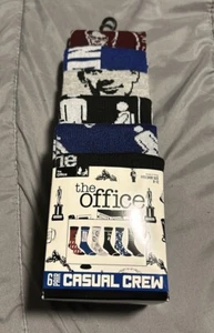 The Office Dunder Mifflin Socks 6 pair - Picture 1 of 2