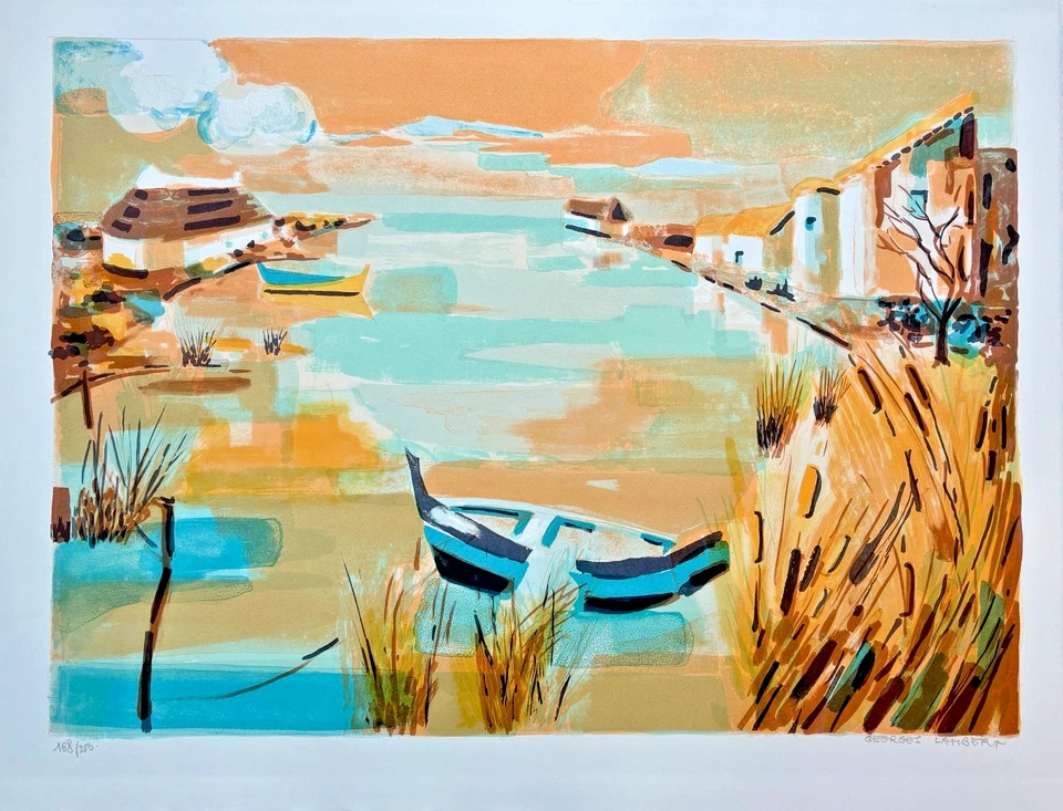 Large Original GEORGES LAMBERT Lithograph - Numbered & Signed - Image 1 of 4