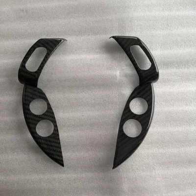 Cubierta de botón de volante de fibra de carbono seca para Maserati GranTurismo GC 08-19 Foto 1 de 4