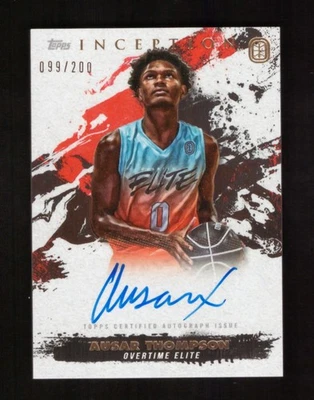 2021-22 Topps Inception Ausar Thompson Rookie RC Overtime Elite Auto 099/200 - Image 1 of 2