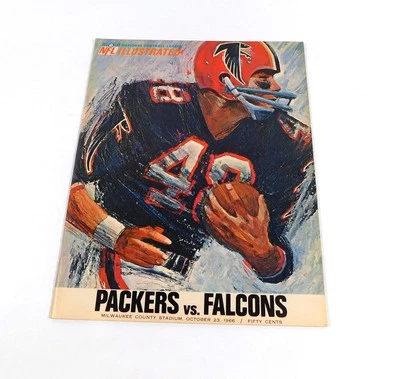 1966 Atlanta Falcons at Green Bay Packers NFL Football Program 10-23-66 - Image 1 of 2