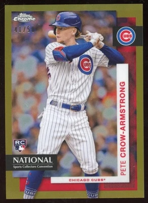 Pete Crow-Armstrong 2024 Topps Chrome The National #d /50 Rookie Gold Cubs - Image 1 of 2