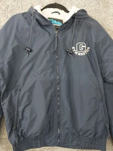 Vintage Tri-Mountain Gymnastics Lined Jacket w/ Hoodie Men's Small Full Zipper - Picture 1 of 11