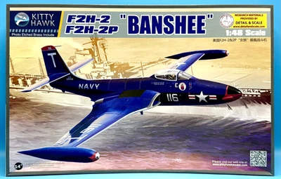 Kitty Hawk 1/48 KH80131 F2H-2/-2P Banshee Kit Completo Nuevo Foto 1 de 2