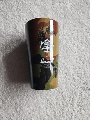 Starbucks Herschel Supply Co. Camouflage Ceramic Travel Mug W/lid - Image 1 of 4