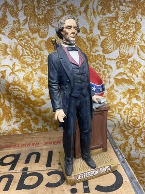 Vintage McCormick Distilling Jefferson Davis Porcelain Whiskey Decanter Empty - Image 1 of 4