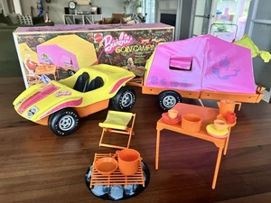 De colección 73' Mattel Barbie Goin' Juego de Camping Buggy y Tienda Remolque con Caja Original - Imagen 1 de 9