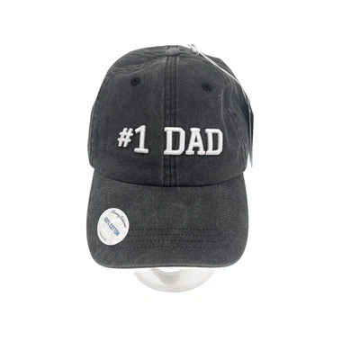 TOMMY BAHAMA мужчин OS серый новый с Ярлыками вышитый #1 папа регулируемый бейсбольная кепка шляпа - Изображение 1 из 4