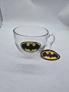 Batman Very Large Cup Coffee Soup 24 oz Clear Black Ceramic DC Only One On Ebay - Picture 1 of 5