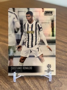 Cristiano Ronaldo 2020-21 Topps Stadium Club Chrome UCL #100 Silver Refractor - Picture 1 of 2