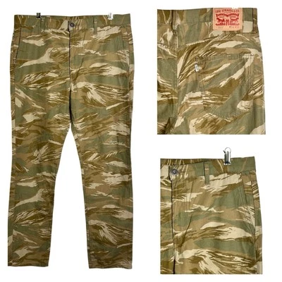 Levi’s 511 Slim Fit Jeans 34x30 Tiger Camo Green Brown Stretch Cotton Pants - Image 1 of 4