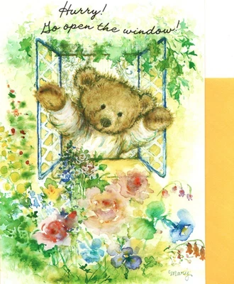 Tarjeta de felicitación Love Long Distance Bear Kisses Mary Hamilton Mary's Bears sello Foto 1 de 3