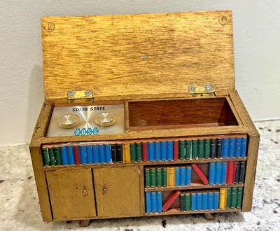 Radio de estantería Ross de estado sólido de colección - gabinete de madera novedoso - funciona Foto 1 de 4