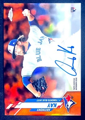 2020 Topps Chrome Anthony Kay Orange Refractor Autograph Rookie Card #d/25 - Image 1 of 2