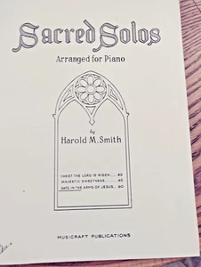 SHEET MUSIC SACRED SOLOS PIANO SOLO "SAFE IN THE ARMS OF JESUS" 1946 - Picture 1 of 3
