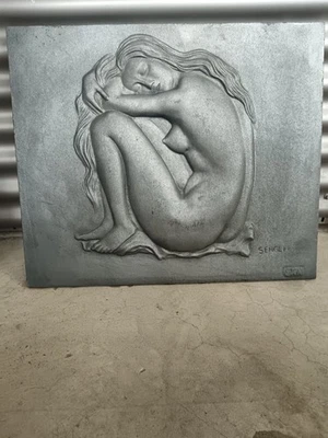 Plaque De Cheminée Fonte Signé SERGEFF - Photo 1/4