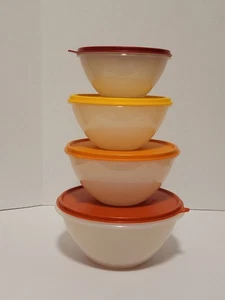Tupperware #233 #234 #235 #236 meravigliose ciotole di nidificazione con coperchi di raccolta - Foto 1 di 8