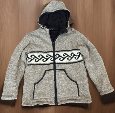 Forro polar pesado Mt Kiwi 100 % lana de Nueva Zelanda cremallera completa Jack gris raro Foto 1 de 4