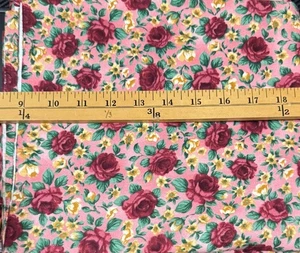 Arbor Rose Flannel Fabric Pink Multi Floral SSI Cheri L Strole 2-1/8yards 42"w - Picture 1 of 3