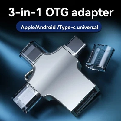 USB3.0 Memory Stick 4in1 Flash Drive External Disk OTG Fr iPhone Android - Image 1 of 4