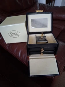 Vintage Dulwich Designs Small Leather Jewellery Box 1980s in original box - Picture 1 of 9