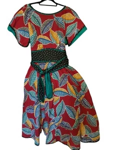 1980 Jeanne Marc  Vintage Flap Over Front  Dress Size Meduim - Picture 1 of 3