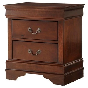 Lexicon Mayville Traditional Wood 2-Drawer Nightstand in Brown Cherry - Picture 1 of 6