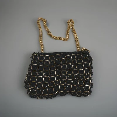 Free People Street Level编织金链串珠单肩包 — 第 1/4 张图片