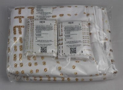 Juego de funda nórdica Deny Design Holly Zinger Deco 3 piezas - Dorado/Blanco - King Foto 1 de 4