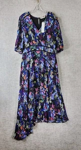 SOFT ENVIRONMENT Florencia Kleid Damen 8 Blumen fließend asymmetrischer Saum NEU - Bild 1 von 15