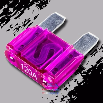 10pcs 120a AMP Platinum Large Blade Audio Maxi Fuse Car Marine Auto Motorcycle  - Image 1 of 2