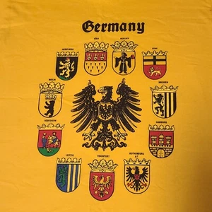 Germany Youth Kids 9/11 Shirt Flags Crests Graphic B&C Collection - Picture 1 of 5