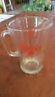 Vintage Clear Coors Premium Beer Glass Pitcher - 9” Tall Red Lettering