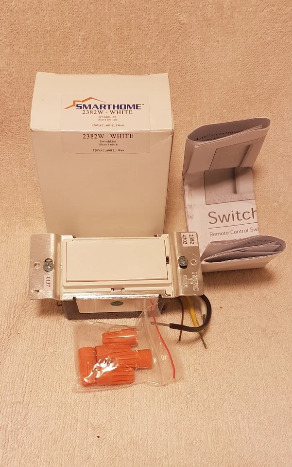 SMARTHOME NEW SMART HOME SWITCHLINC SLAVE MODEL 2382W - WHITE NEW UNUSED READY FOR USE.