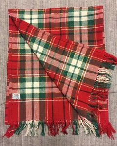 Table Runner HAND WOVEN Red Green Striped Beautiful Christmas Scarf 72x14" - Picture 1 of 7