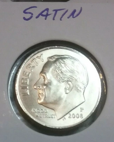 2008 Roosevelt Dime  P - Satin - BU - Uncirculated Cover