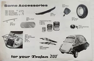 Trojan Bubble Car 3 Wheeler Microcar Acessories Brochure Original 1964 - Picture 1 of 2