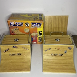 2000 Flick Trix Finger Bikes Extreme Half Pipe Park With Box Near Complete - Picture 1 of 12