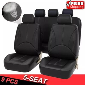 For Toyota Camry Full Set PU Leather Car 5 Seat Covers Cushion Protector Pad Mat - Picture 1 of 17