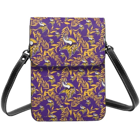 Minnesota Vikings Small Cell Phone Purse One Shoulder Travel Bag,fans Gift Cover