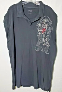 "Crazy Shirts" Embroidered Shark Over Shark Print Short Sleeve Size XXL - Picture 1 of 8