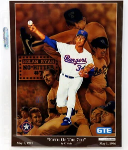 Nolan Ryan Fifth of the 7th Numbered Print by Vernon Wells - Picture 1 of 2